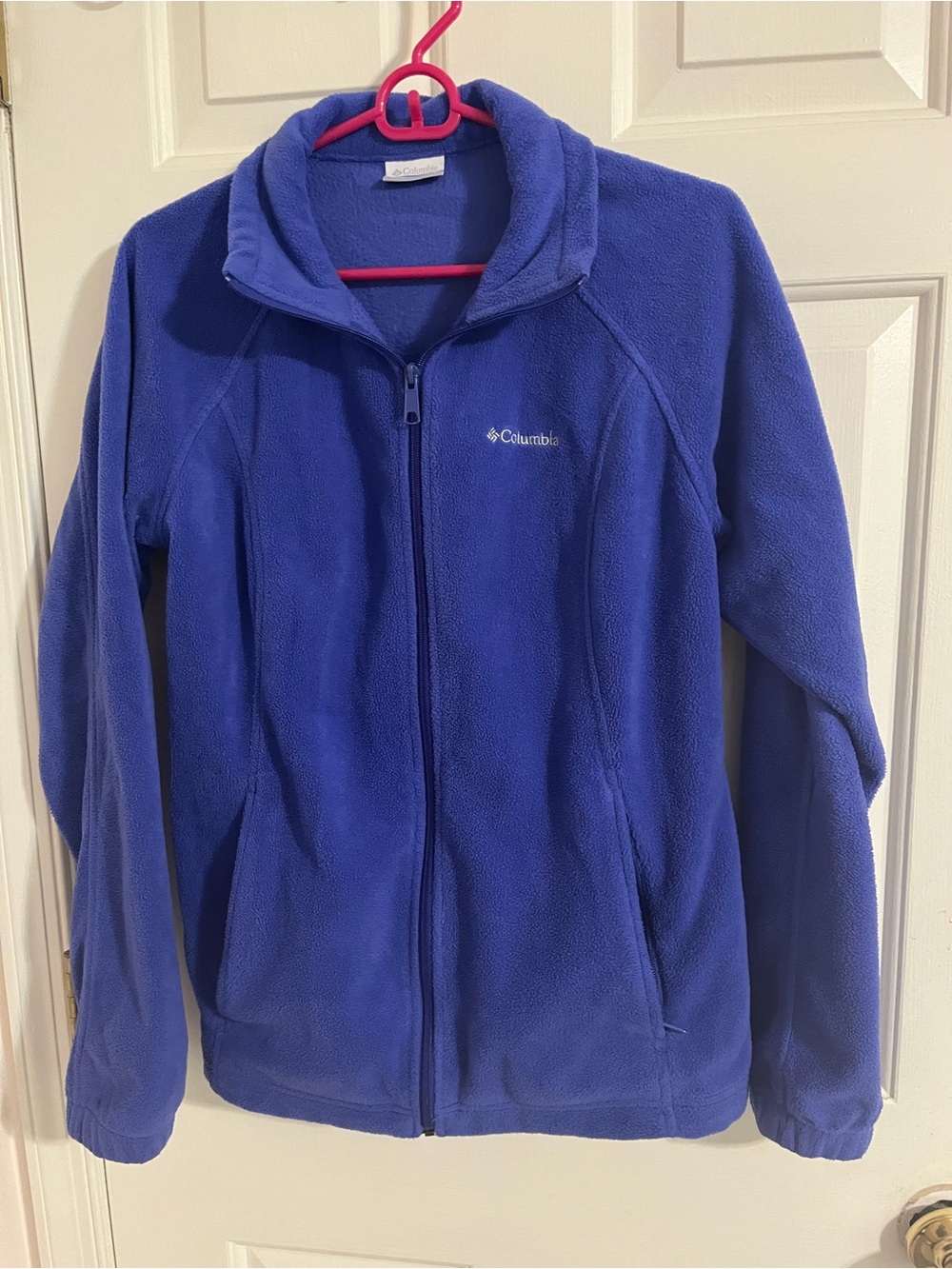 Columbia Jacket Womens Large Purple Fleece Full Zip Lightweight
